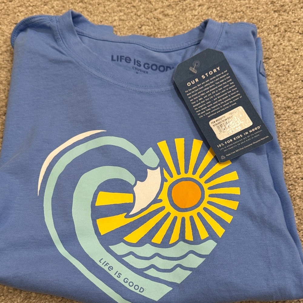 Life Is Good Women's Waveheart Short Sleeve Crusher Tee - Picture 2 of 3